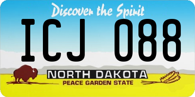 ND license plate ICJ088