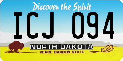 ND license plate ICJ094