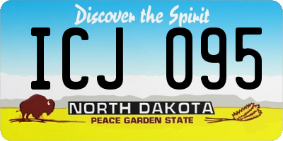 ND license plate ICJ095