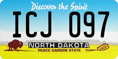 ND license plate ICJ097