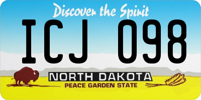 ND license plate ICJ098