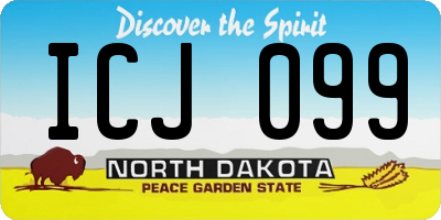 ND license plate ICJ099