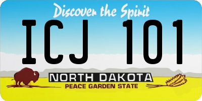 ND license plate ICJ101