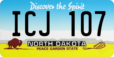 ND license plate ICJ107