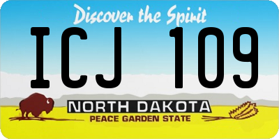 ND license plate ICJ109