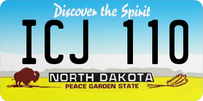 ND license plate ICJ110