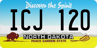 ND license plate ICJ120