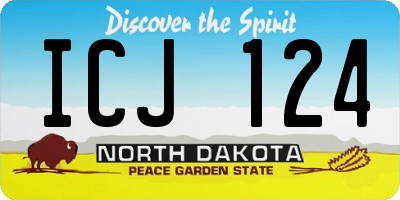 ND license plate ICJ124