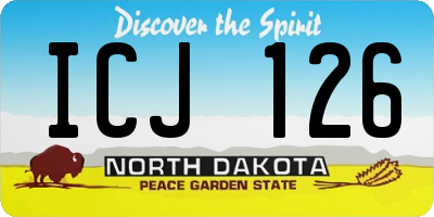 ND license plate ICJ126