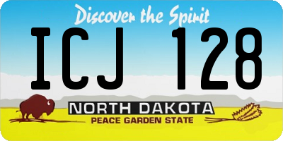 ND license plate ICJ128