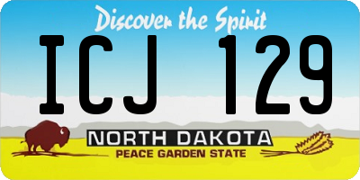 ND license plate ICJ129