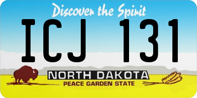 ND license plate ICJ131