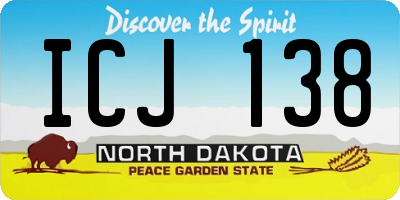ND license plate ICJ138