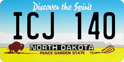 ND license plate ICJ140