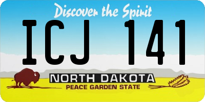 ND license plate ICJ141