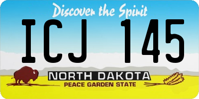 ND license plate ICJ145