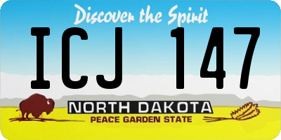 ND license plate ICJ147