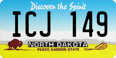 ND license plate ICJ149