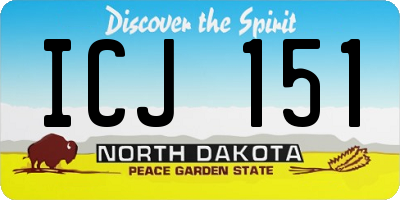 ND license plate ICJ151