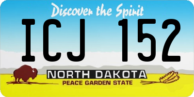 ND license plate ICJ152