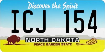 ND license plate ICJ154