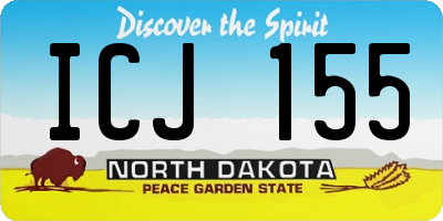 ND license plate ICJ155