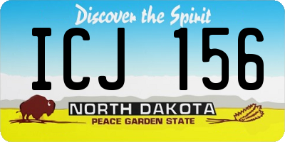 ND license plate ICJ156