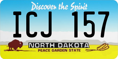 ND license plate ICJ157