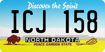 ND license plate ICJ158