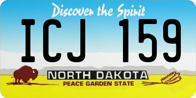 ND license plate ICJ159