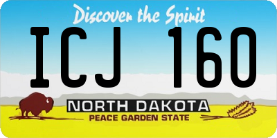 ND license plate ICJ160