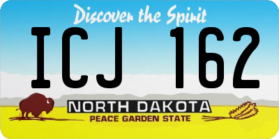 ND license plate ICJ162