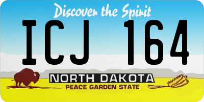 ND license plate ICJ164