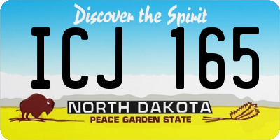 ND license plate ICJ165
