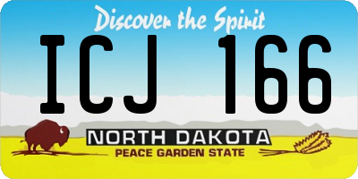 ND license plate ICJ166