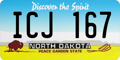 ND license plate ICJ167