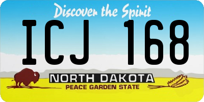 ND license plate ICJ168