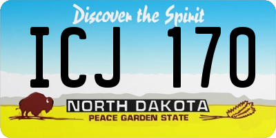 ND license plate ICJ170
