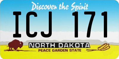 ND license plate ICJ171