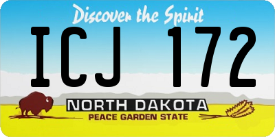 ND license plate ICJ172