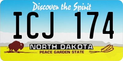 ND license plate ICJ174