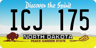 ND license plate ICJ175