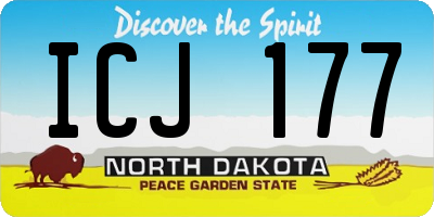 ND license plate ICJ177