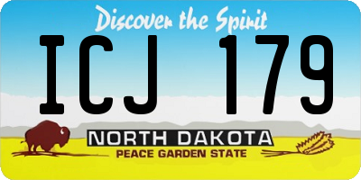 ND license plate ICJ179