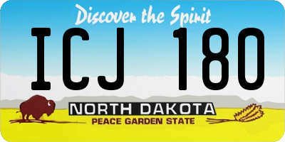 ND license plate ICJ180
