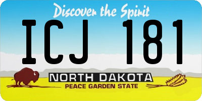 ND license plate ICJ181