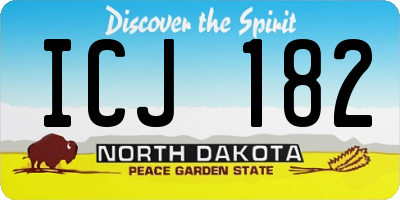 ND license plate ICJ182