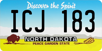 ND license plate ICJ183
