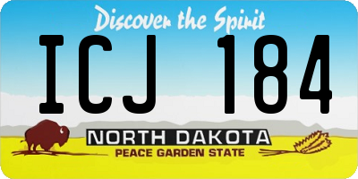 ND license plate ICJ184