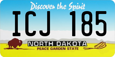 ND license plate ICJ185